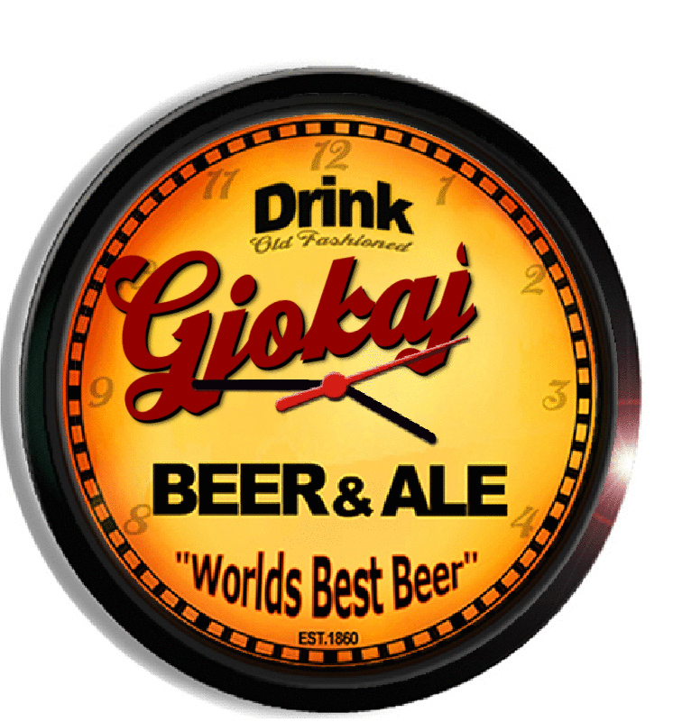 Personalized gjokaj beer clock