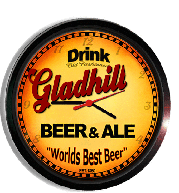 Personalized gladhill beer clock