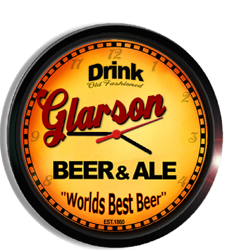 Personalized glarson beer clock