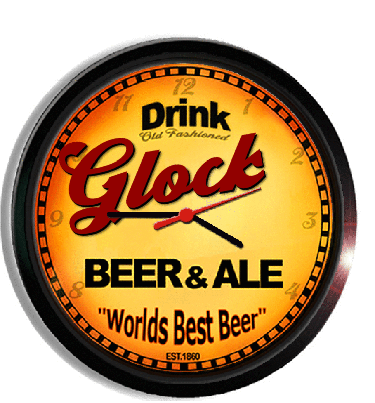 Personalized glock beer clock