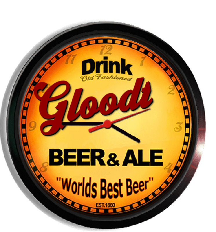 Personalized gloodt beer clock
