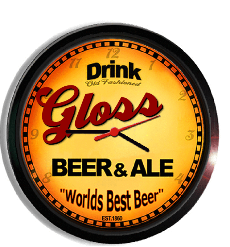 Personalized gloss beer clock