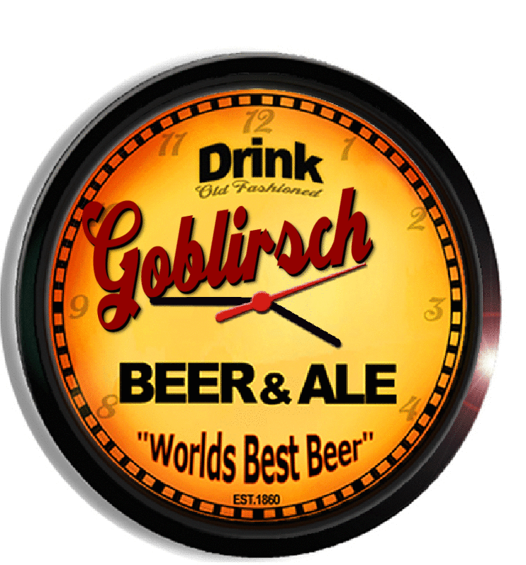Personalized goblirsch beer clock