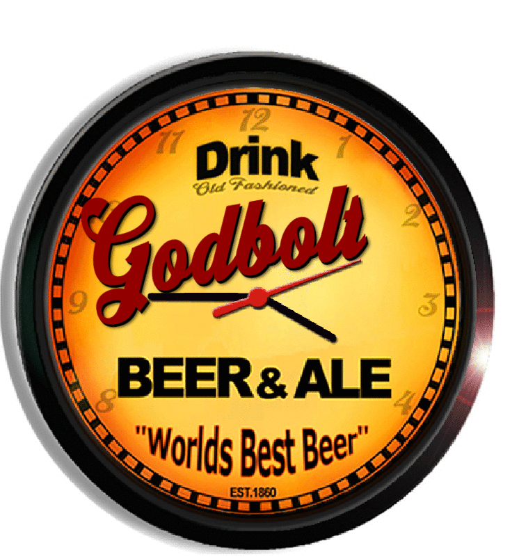 Personalized godbolt beer clock