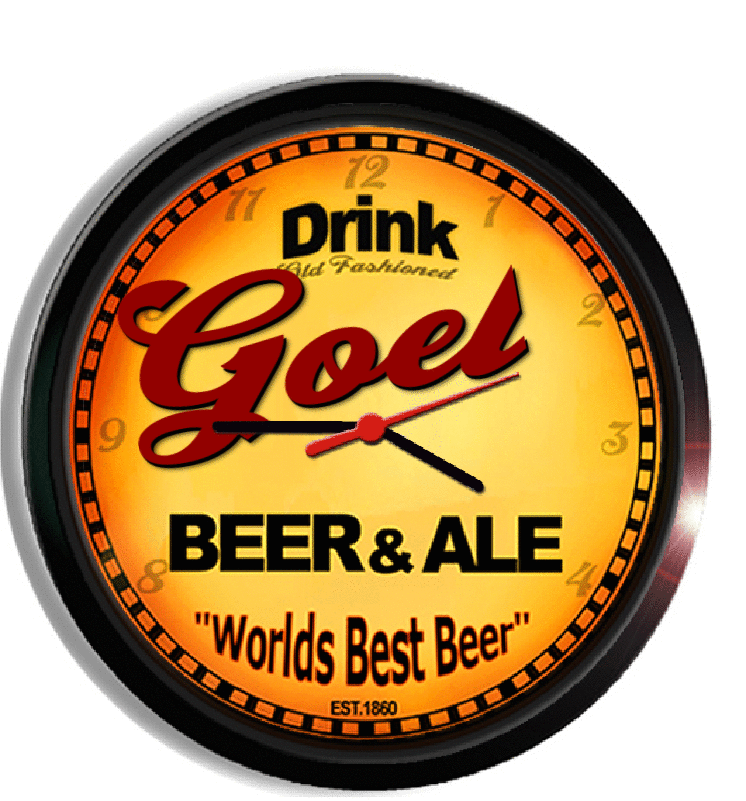 Personalized goel beer clock