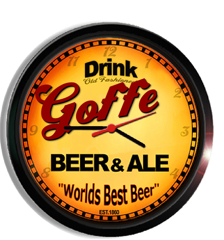 Personalized goffe beer clock