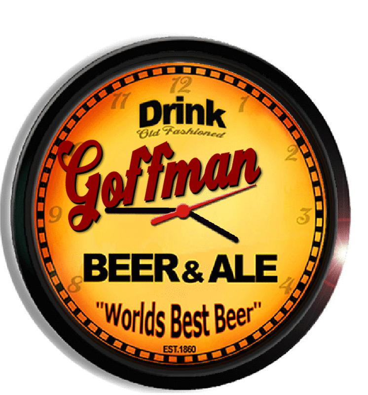 Personalized goffman beer clock