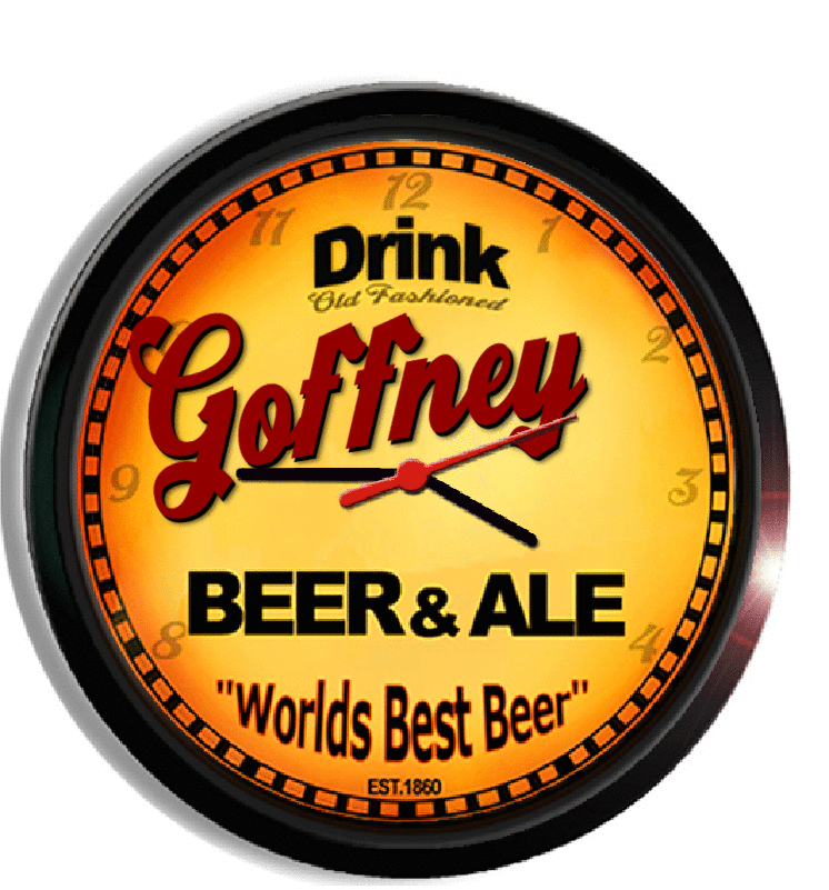 Personalized goffney beer clock