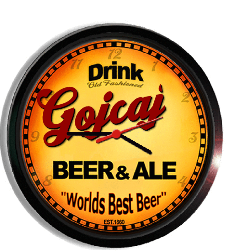 Personalized gojcaj beer clock