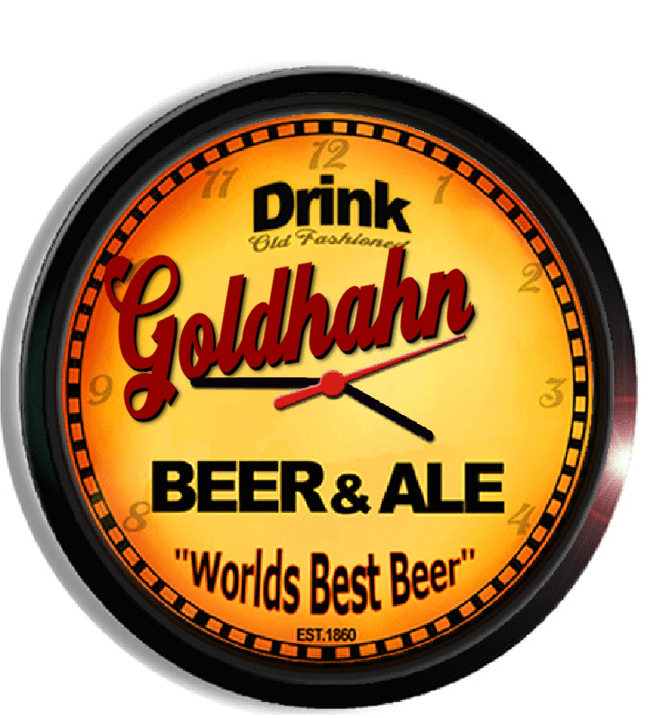 Personalized goldhahn beer clock