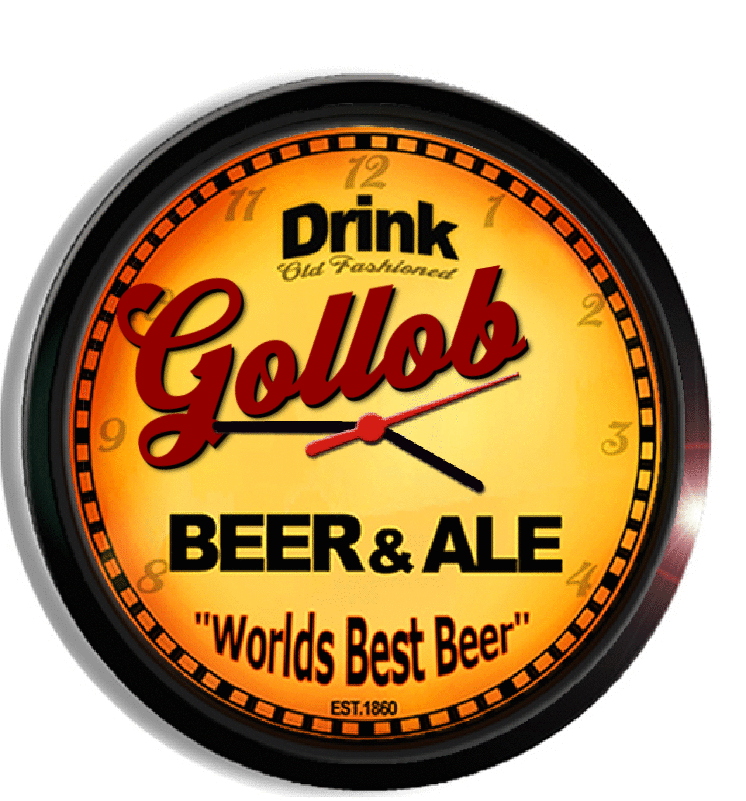 Personalized gollob beer clock