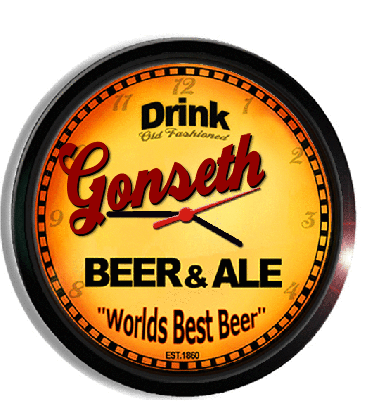 Personalized gonseth beer clock