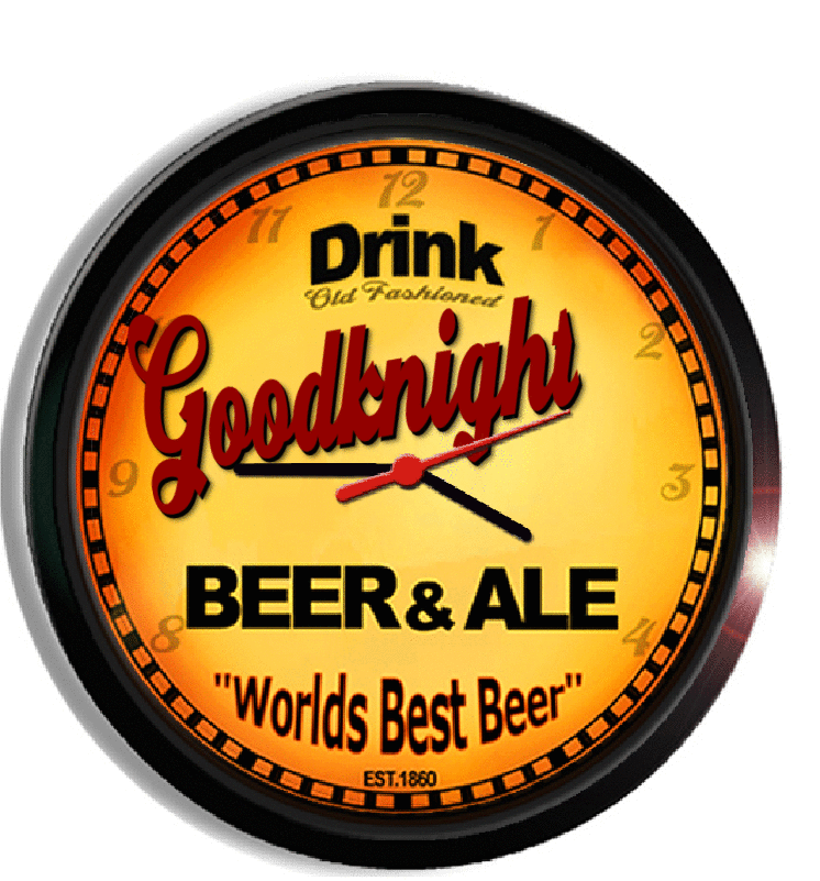 Personalized goodknight beer clock