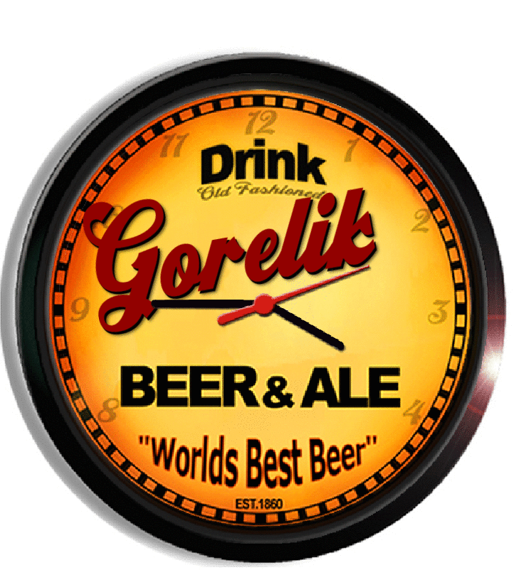 Personalized gorelik beer clock