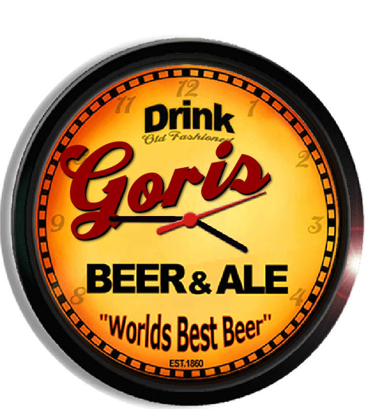 Personalized goris beer clock