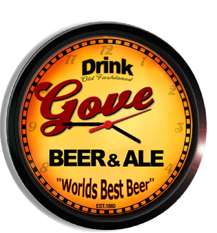 Personalized gove beer clock