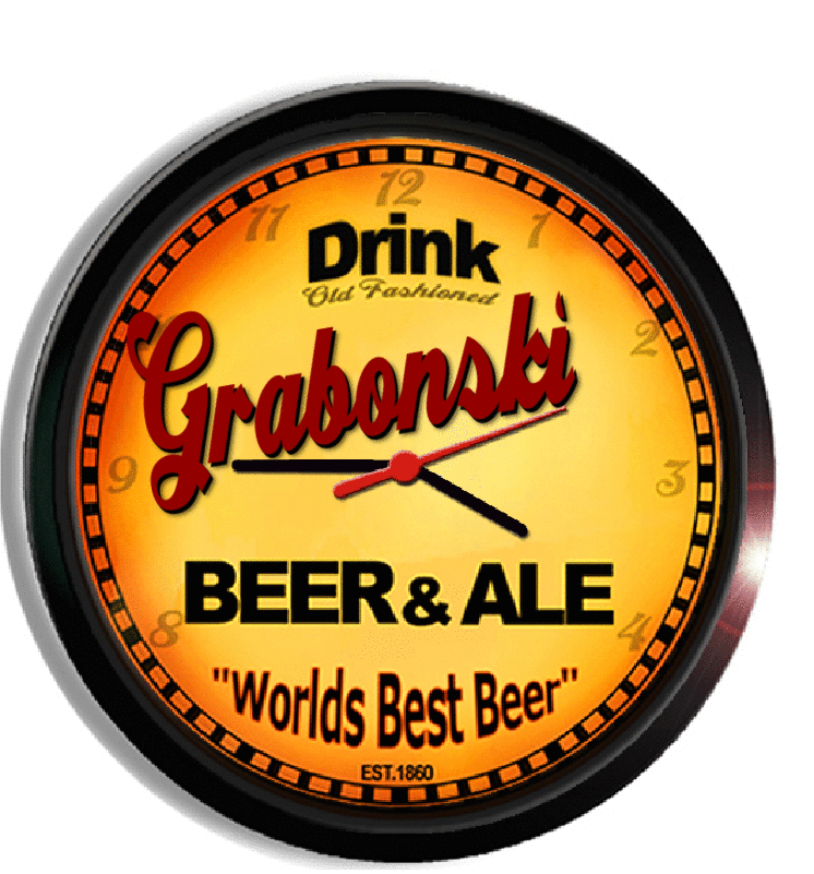 Personalized grabonski beer clock