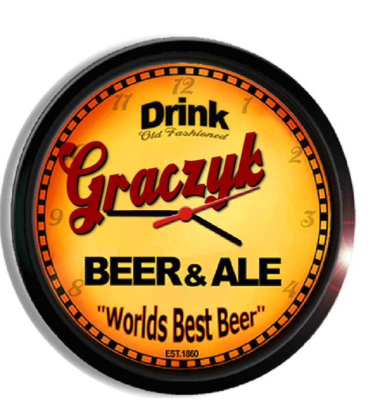 Personalized graczyk beer clock