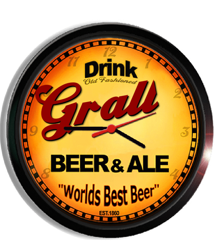 Personalized grall beer clock