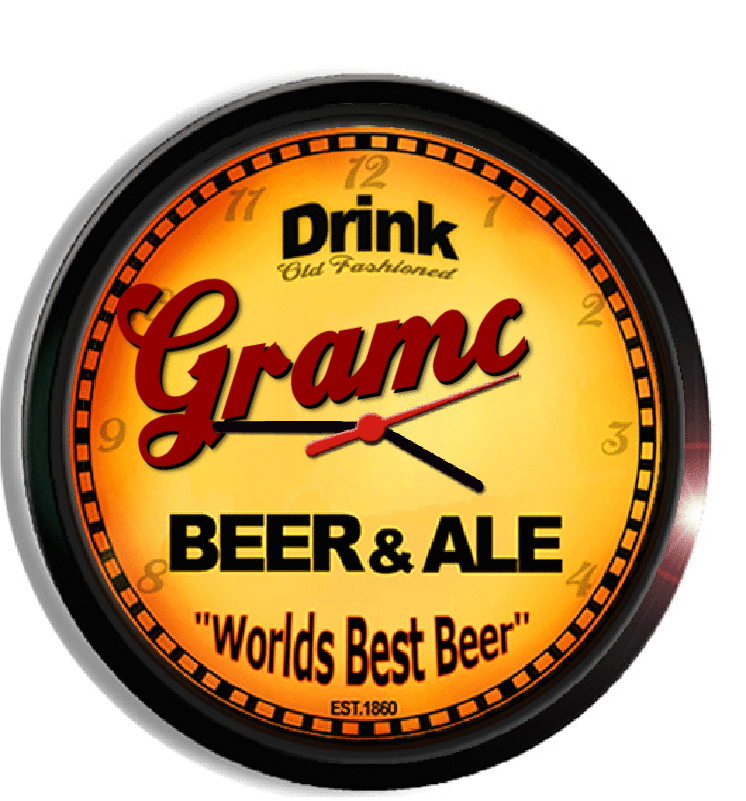 Personalized gramc beer clock