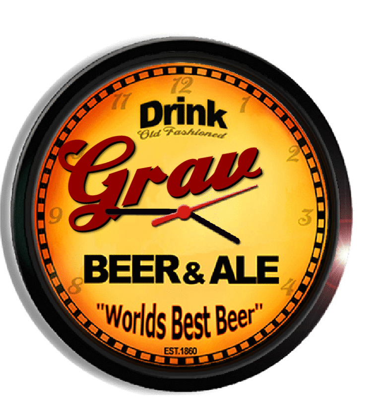 Personalized grav beer clock