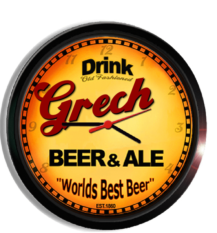 Personalized grech beer clock