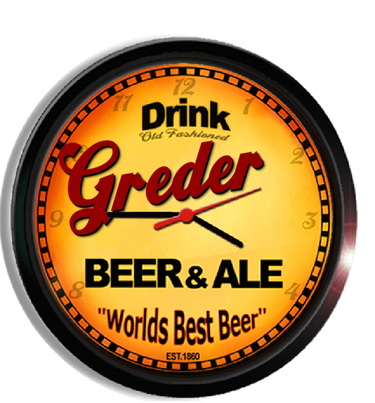 Personalized greder beer clock