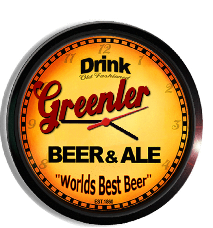 Personalized greenler beer clock