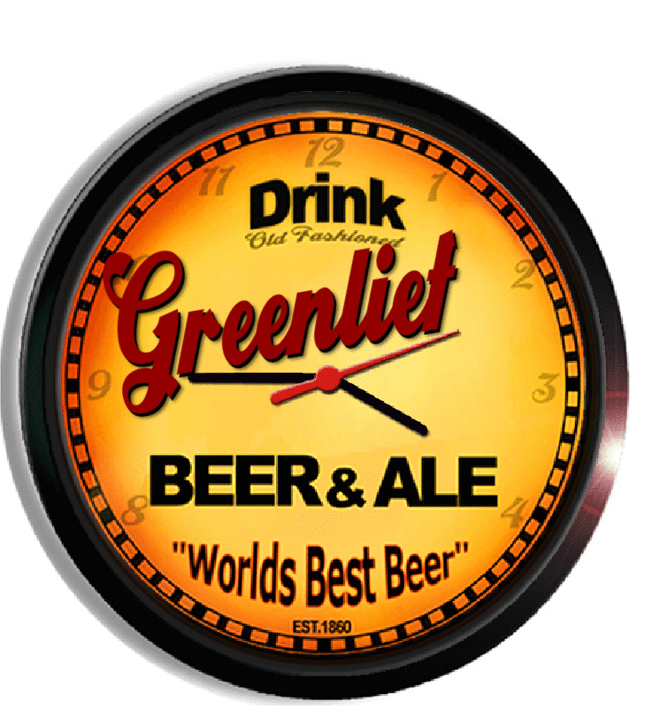 Personalized greenlief beer clock