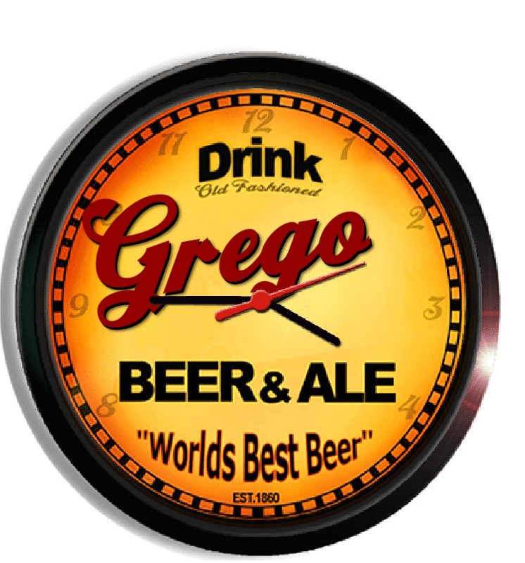 Personalized grego beer clock