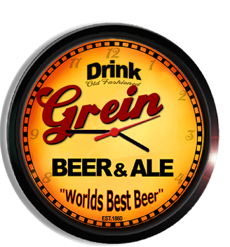 Personalized grein beer clock