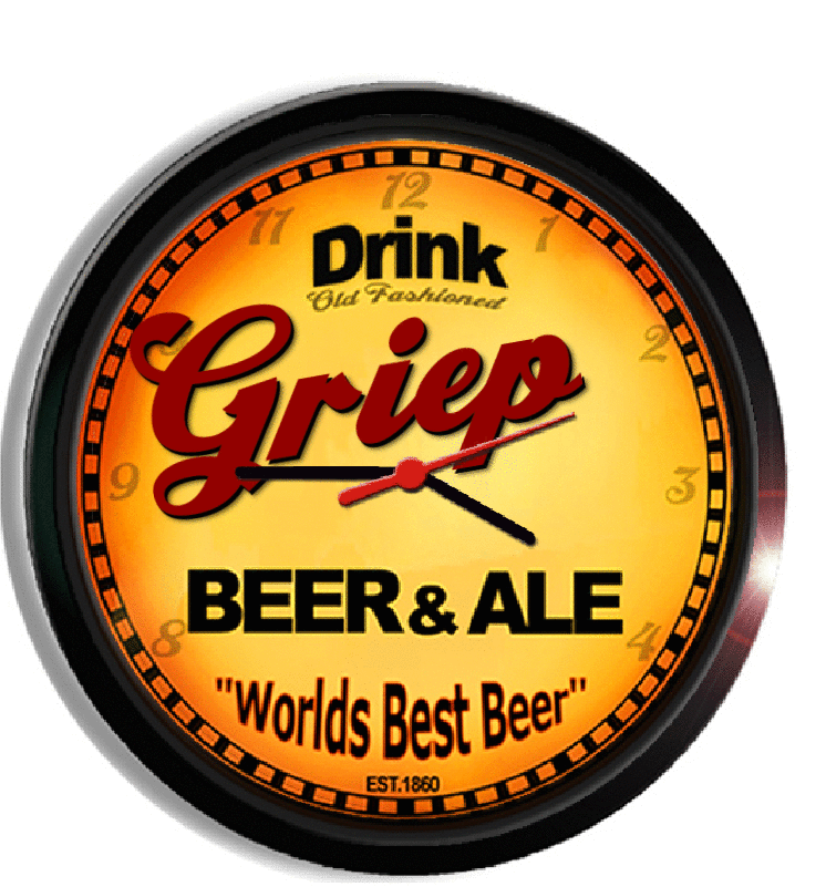 Personalized griep beer clock