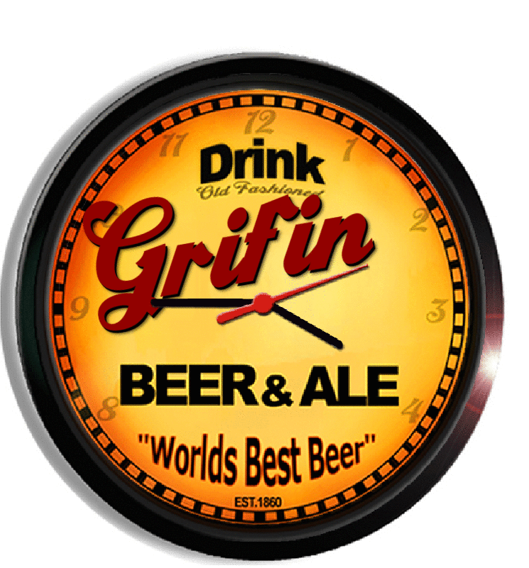 Personalized grifin beer clock
