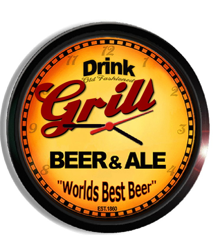 Personalized grill beer clock