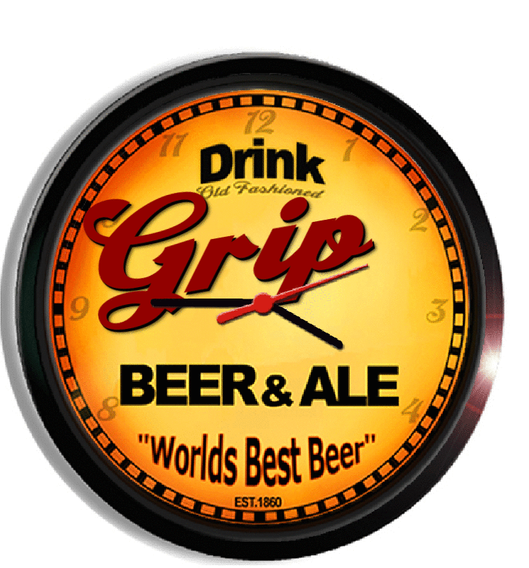 Personalized grip beer clock