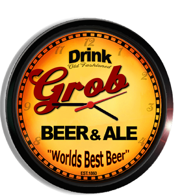 Personalized grob beer clock