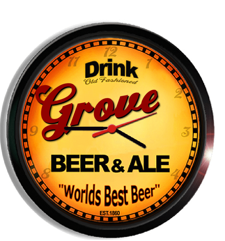 Personalized grove beer clock