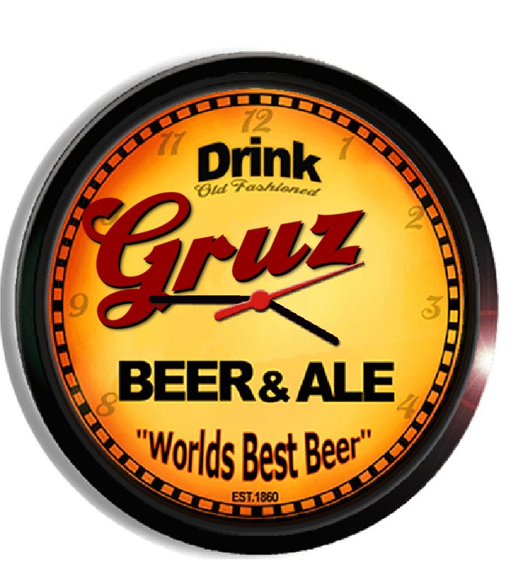 Personalized gruz beer clock