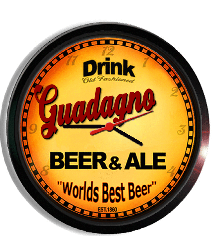 Personalized guadagno beer clock