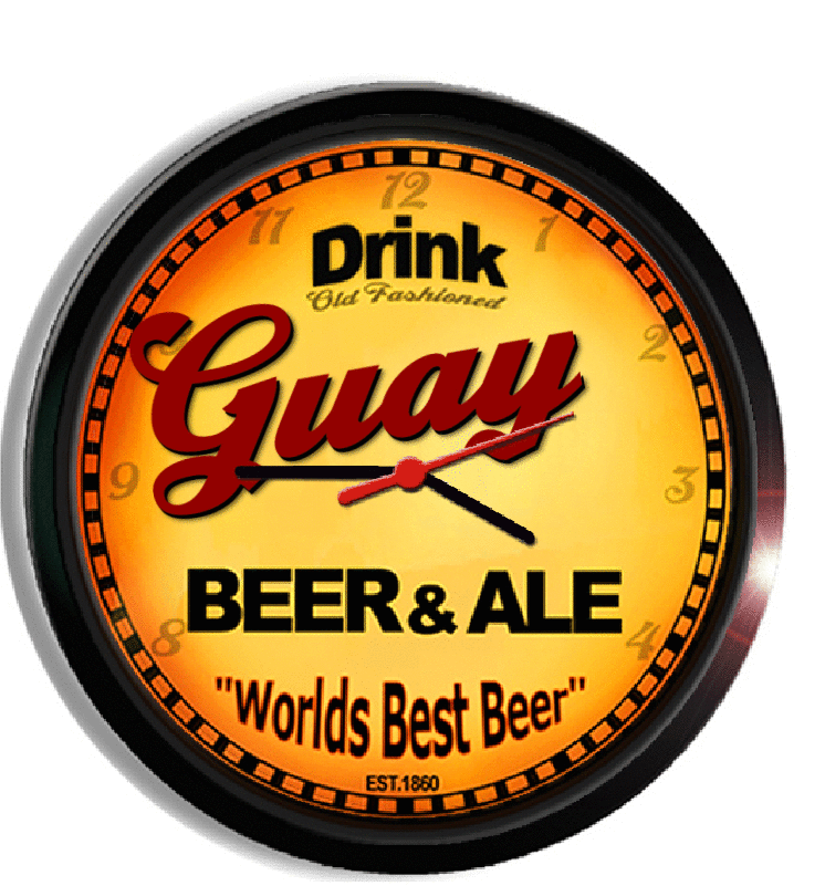 Personalized guay beer clock
