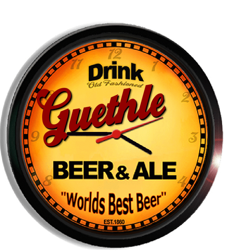 Personalized guethle beer clock