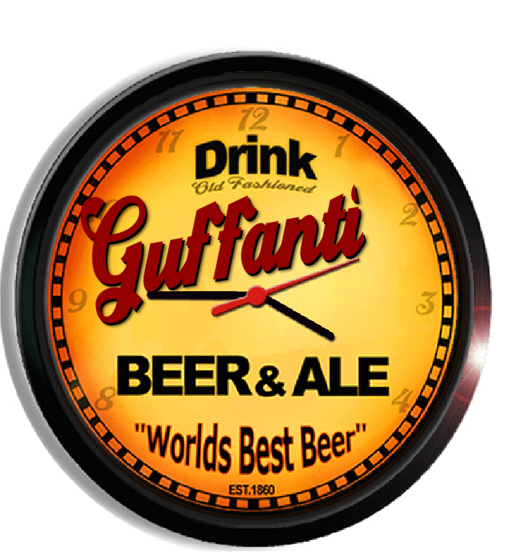 Personalized guffanti beer clock
