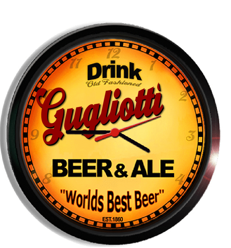 Personalized gugliotti beer clock