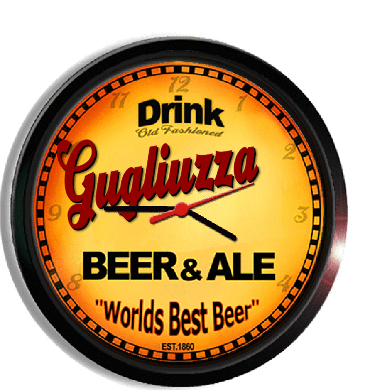 Personalized gugliuzza beer clock