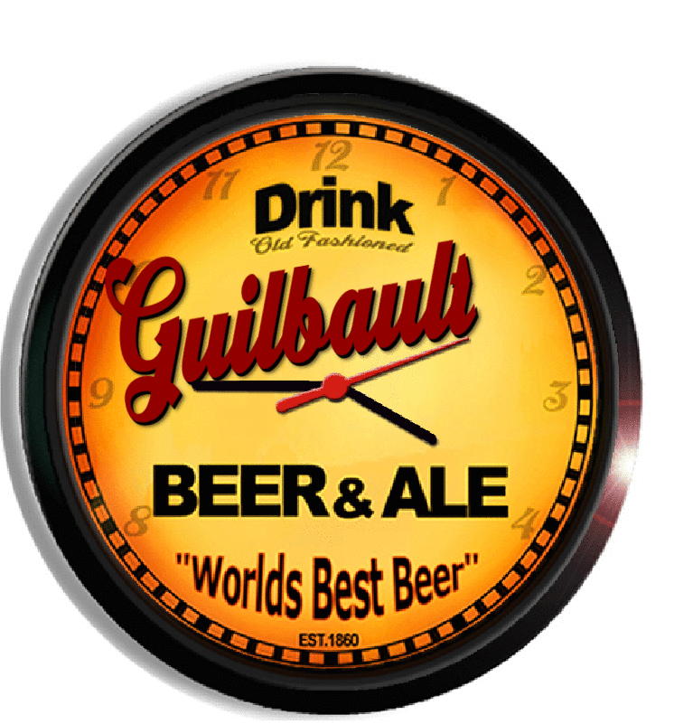 Personalized guilbault beer clock