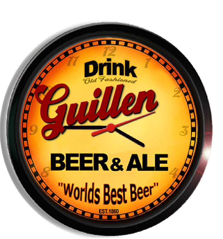 Personalized guillen beer clock