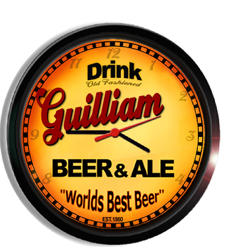 Personalized guilliam beer clock