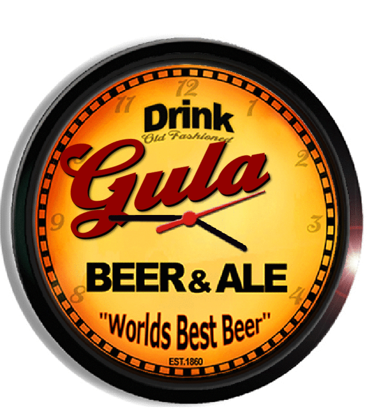 Personalized gula beer clock