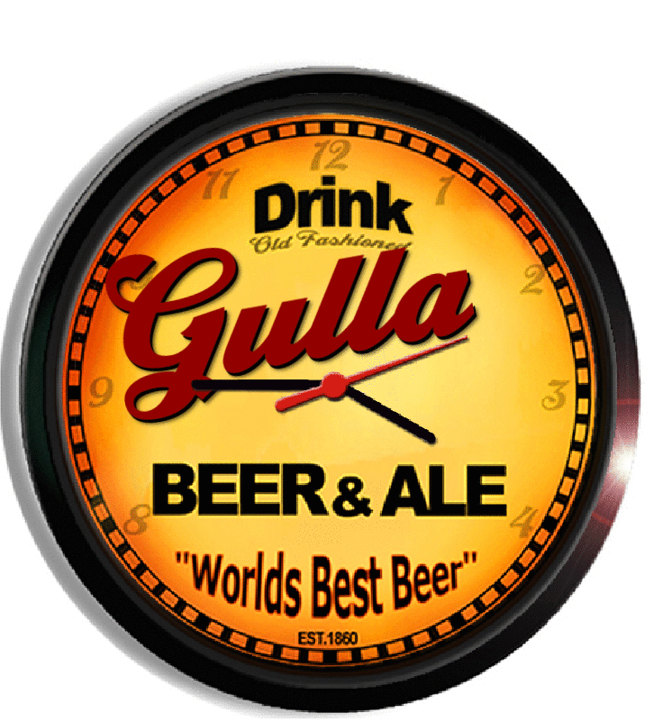 Personalized gulla beer clock