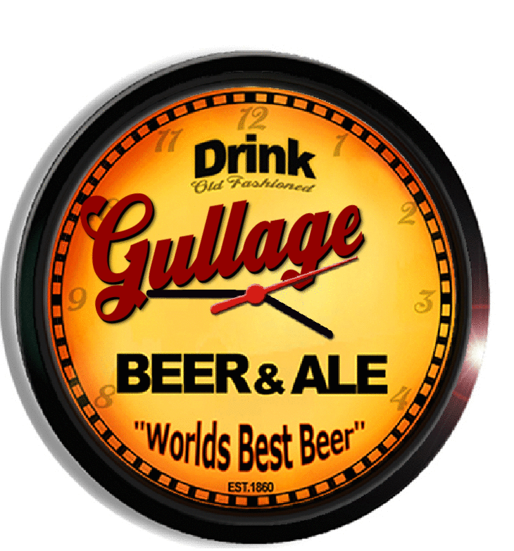 Personalized gullage beer clock